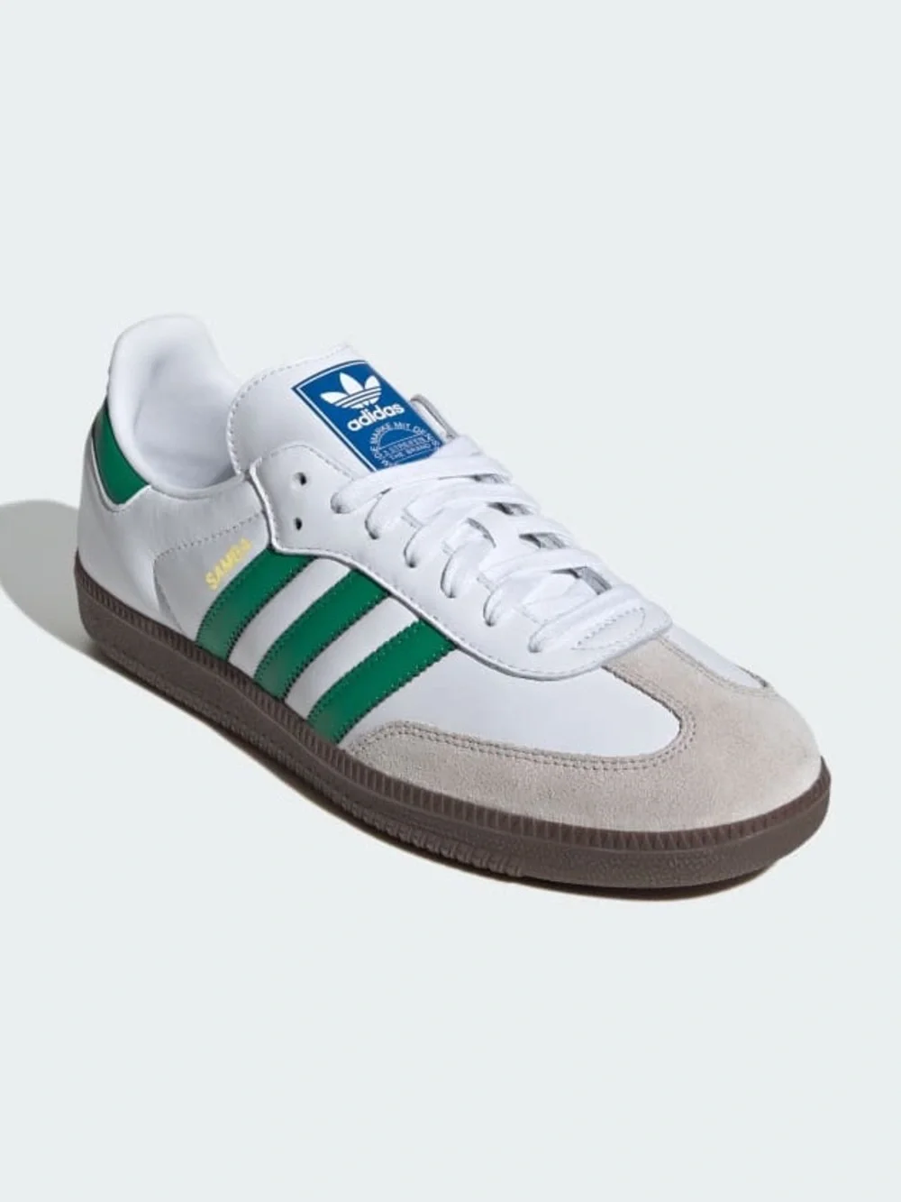 Adidas Samba Sneakers in White with Green Stripes New with tags - Picture 4 of 11